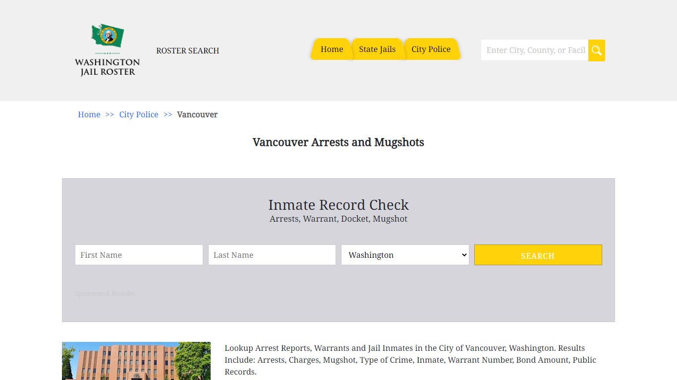 Vancouver Arrests and Mugshots | Jail Roster Search